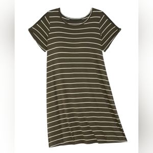 Meri Skye | Green & White Striped Midi Dress 3/4 Sleeve | 3X | NWT